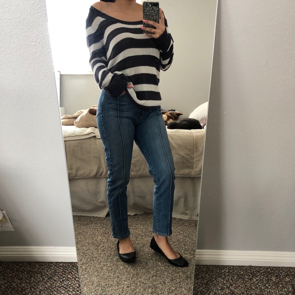 Striped knitted sweater